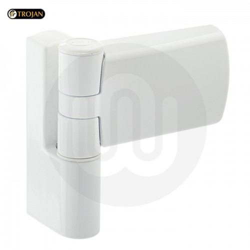 TROJAN PATRIOT PLUS FLAG HINGE IN WHITE AND BROWN FOR UPVC DOOR Home